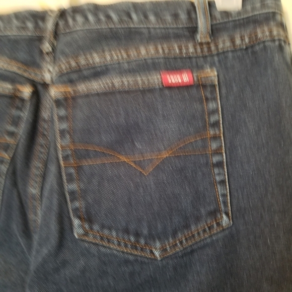 Vintage Zana Di High-Waisted Flare Jeans Size 16 Dark Wash Y2K 38x30 - Picture 4 of 8